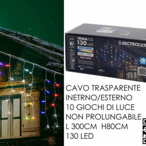 XMAS HANGING LIGHTS 3MT X 80CM 130LED 326180