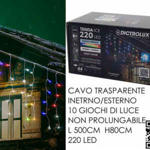 XMAS HANGING LIGHTS 5MT X 80CMS 220LED 326197