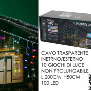 XMAS HANGING LIGHTS 2 MTS X 50CMS 100LED 326203
