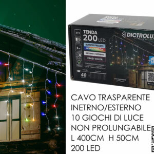 XMAS HANGING LIGHTS 4 MTS X 50CMS 200 LED326845