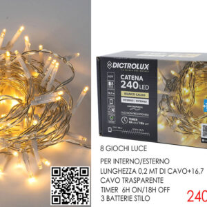 BATTERY LED LIGHTS 240 WARM WHITE 884260