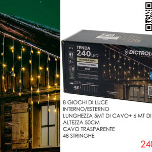 HANGING LIGHTS 6MTS X 50CMS W/WHITE 240LED 412180