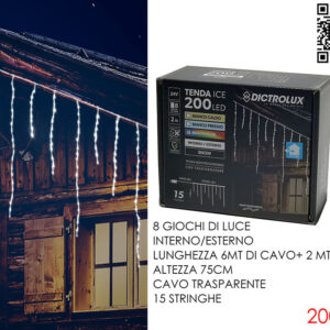 LIGHTS ICE 2 METERS DAYLIGHT 200 LED 075453