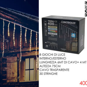 LIGHTS ICE WARM WHITE 4 METERS 400 LED 075798