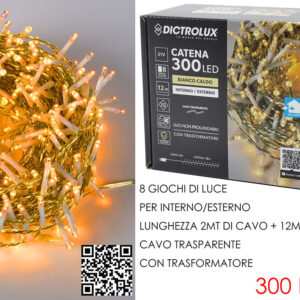 LED 300 WARM WHITE LIGHTS TRANS WIRE 118693