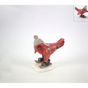 SMALL RED BIRD W/CAP 2 ASSORTED 066042