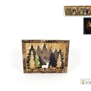 WOODEN CHRISTMAS DEC. W/LIGHTS 084923