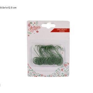 METAL XMAS HOOKS GREEN 034096