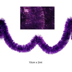 VIOLET TINSEL 10CMS X 2MT 134593