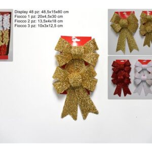 LAMINATED BOWS COLOURED 3 ASS 691263