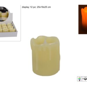 BATTERY CANDLE RED FLAME  IN DISPLAY 6CMS 712463