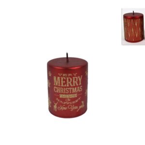 CHRISTMAS CANDLE 9.5CMS RED 016375