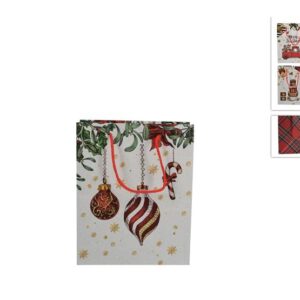 CHRISTMAS BAG SCOTTISH 20X25CMS 4 ASS 086132