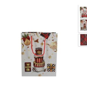 CHRISTMAS BAG SCOTTISH 27 X 33CMS 4 ASS 086163