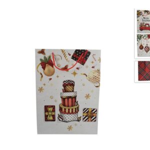 CHRISTMAS BAG SCOTTISH 33 X 45CMS 4 ASS 086187