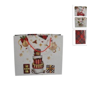 CHRISTMAS BAG SCOTTISH 31 X 26CMS 4 ASS 086316