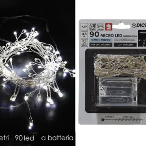 BATTERY LIGHTS GARLAND 4.5MTR 90LED ICE WHIT246020