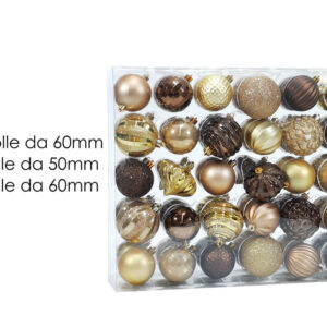 BOX CHRISTMAS BAUBLES GOLD MARRONE ASS 339951