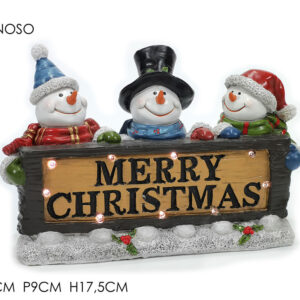SNOWMEN WITH LETTERS BATTERY 222253