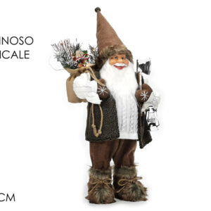 FATHER CHRISTMAS MARROON BATTERY W/LIGHTS 368197