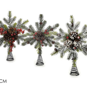 TREE STAR WITH BERRIES 30CMS 3 ASS 290474