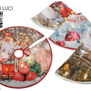 TREE SKIRT 85CMS W/LIGHT 85CMS 232863