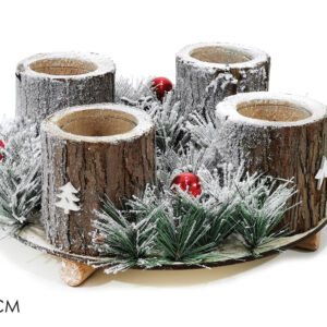 TRUNK 4 CANDLE HOLDER 35CMS 208684