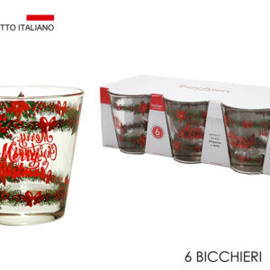 SET 6 CHRISTMAS GLASSES 358365