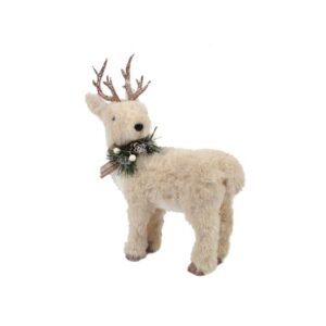 PINK REINDEER 29CMS WITH BERRIES 096407