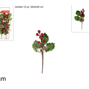 TWIG WITH PINES/BERRIES 2 ASS 099187