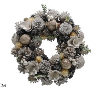 WHITE GARLAND WITH FLOWERS 30CMS 358877