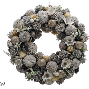 GARLAND WHITE WITH FLOWERS 40CMS 358884