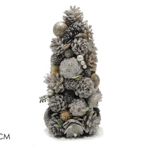 WHITE XMAS TREE W/FLOWERS 30CMS 358891