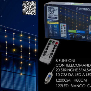 DROP LIGHTS 200 X 80CMS 122 LED 123468