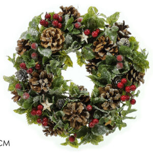 WREATH WITH RED ACORNS 30CMS 288099