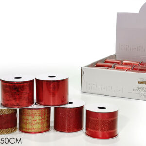 CHRISTMAS RIBBON 6.3 X 270CMS 6 ASS 448073