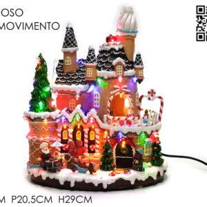 CHRISTMAS VILLAGE CANDY W/LIGHT/MUSIC 307332