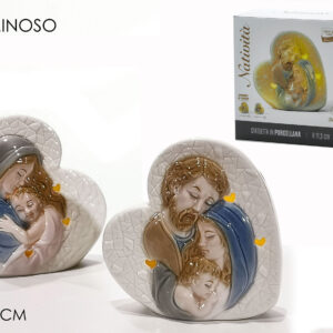 NATIVITY ON HEART BATTERY 2 ASS 282813