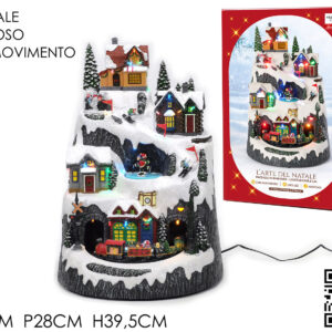 CHRISTMAS VILLAGE W/TRAIN MUSICAL 306755