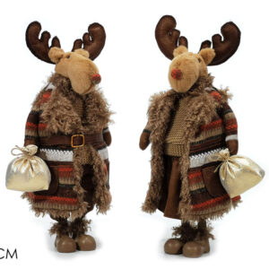 REINDEER STANDING W/BROWN CLOTHES 324803
