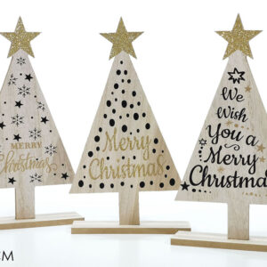 CHRISTMAS TREE 31CMS BLACK/GOLD 427436
