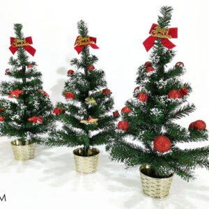 CHRISTMAS TREE RED DEC. GOLD POT 132149