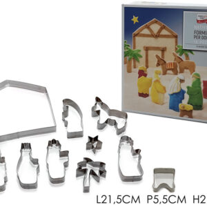 SET 10 CHRISTMAS INOX BISCUIT CUTTERS 071066