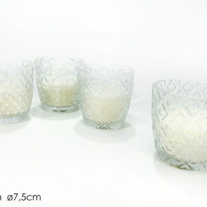 CANDLE IN TRANS. GLASS 299538