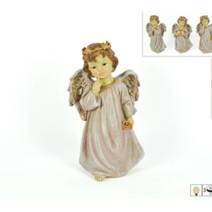 ANGEL WITH CROWN /LIGHTS 20CMS 131702