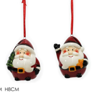 HANGING CERAMIC FATHER CHRISTMAS 240967
