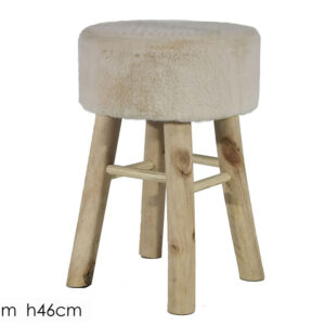 WOODEN STOOL GREY SEAT 30CMS X 46CMS 247973