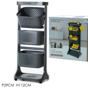 PLASTIC TROLLEY 3 BASKETS CARRY ALL  284053