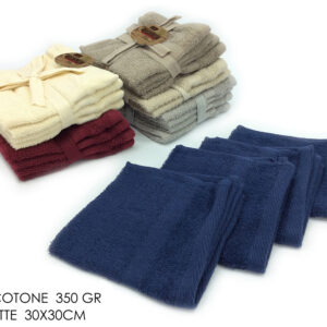 SET FOUR FACE CLOTHS BASIC 30X30CMS 736064