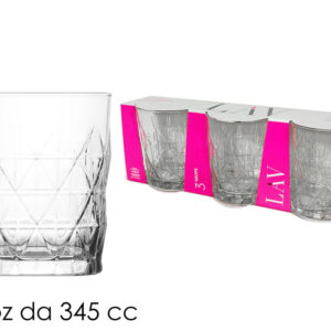 SET THREE GLASSES KEOPS 345CC 167584